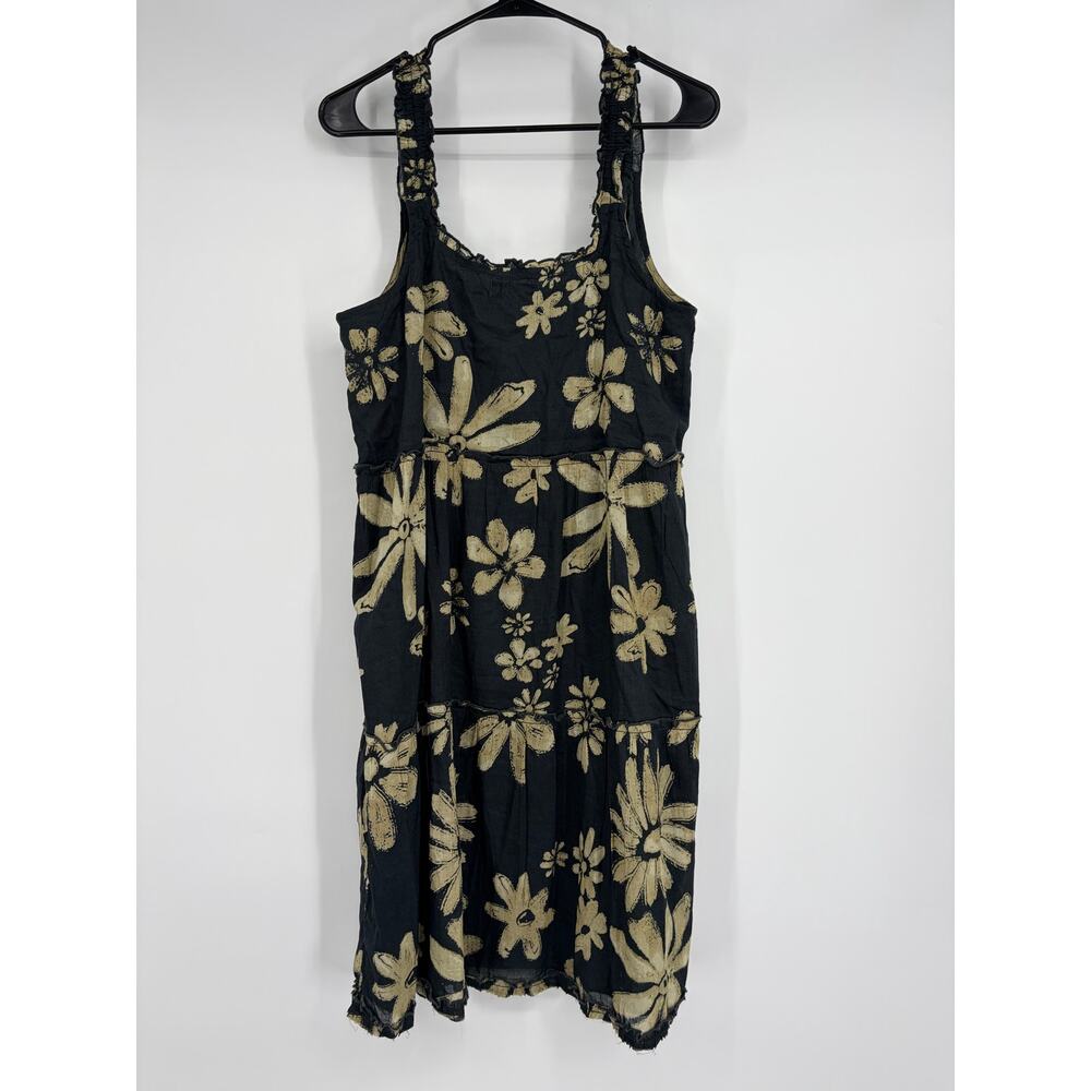 NATURAL LIFE Navy Blue Floral Sleeveless Sundress with Cream Blooms - Picture 6 of 8